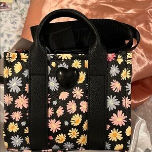 Betsey Johnson NWT Mini Floral Satchel Bag with a Guitar Strap